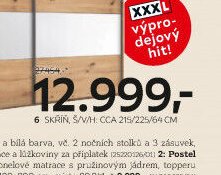 Skříň, š/v/h: cca 215/225/64 cm