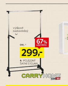 Pojízdný šatní stojan