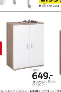 15 KOMODA, ŠÍŘKA CCA 60 CM