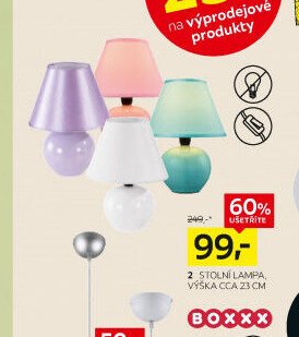 2 STOLNÍ LAMPA, VÝŠKA CCA 23 CM