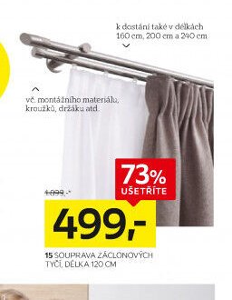 15 SOUPRAVA ZÁCLONOVÝCH TYČÍ