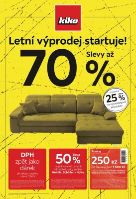akční leták Kika nábytek 6.6.2022-19.6.2022