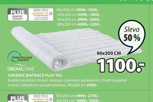DREAMZONE CHRÁNIČ MATRACE PLUS T45