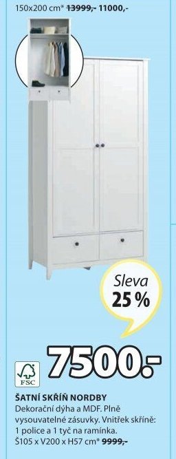 ŠATNÍ SKŘÍŇ NORDBY