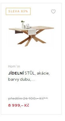 JÍDELNÍ STŮL, akácie, barvy dubu