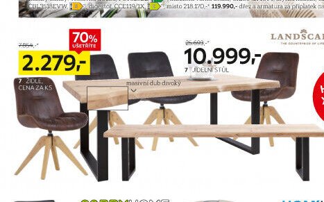 7 židle, cena za ks
