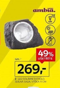 LED solární svítidlo, 3dílná sada