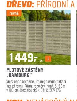PLOTOVÉ ZÁSTĚNY „HAMBURG“