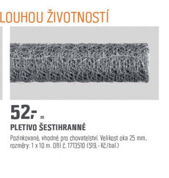 PLETIVO ŠESTIHRANNÉ