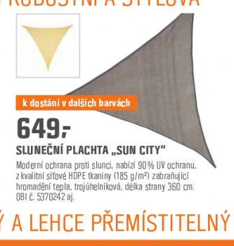 SLUNEČNÍ PLACHTA „SUN CITY“