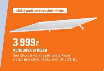 VCHODOVÁ STŘÍŠKA