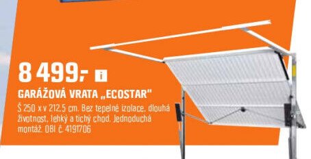 GARÁŽOVÁ VRATA „ECOSTAR“