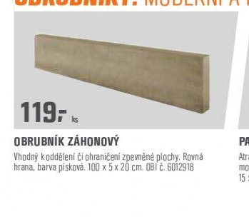 Obrubník záhonový