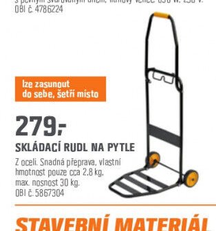 SKLÁDACÍ RUDL NA PYTLE