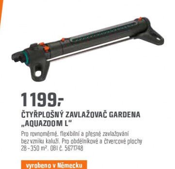 ČTYŘPLOŠNÝ ZAVLAŽOVAČ GARDENA AQUAZOOM L