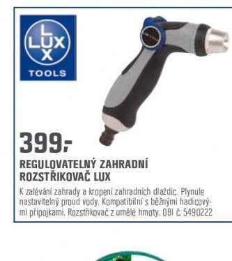 Regulovatelný zahradní rozstřikovač LUX