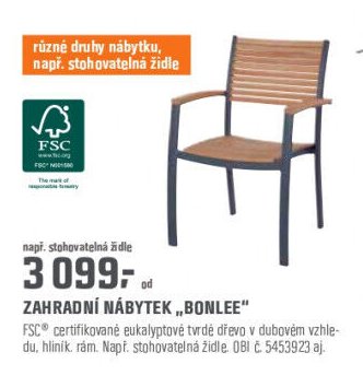 ZAHRADNÍ NÁBYTEK „BONLEE“ (stohovatelná židle)