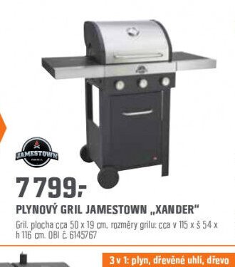 PLYNOVÝ GRIL JAMESTOWN „XANDER“