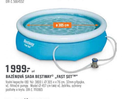 BAZÉNOVÁ SADA BESTWAY® „FAST SET™“