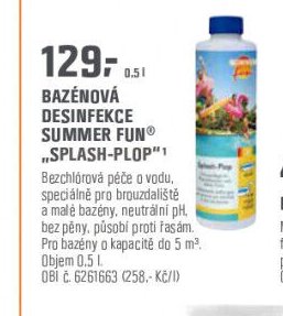 BAZÉNOVÁ DESINFEKCE SUMMER FUN® „SPLASH-PLOP“