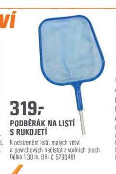 PODBĚRÁK NA LISTÍ S RUKOJETÍ