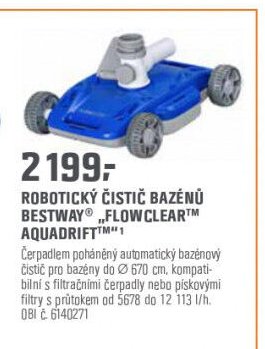 ROBOTICKÝ ČISTIČ BAZÉNŮ BESTWAY® „FLOWCLEAR™ AQUADRIFT™“