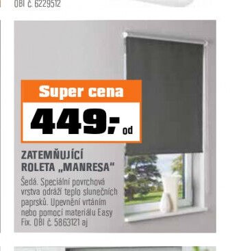 Zatemňující roleta „Manresa“