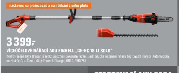VÍCEÚČELOVÉ NÁŘADÍ AKU EINHELL „GE-HC 18 LI SOLO“