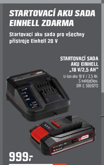 STARTOVACÍ SADA AKU EINHELL „18 V/2,5 AH“