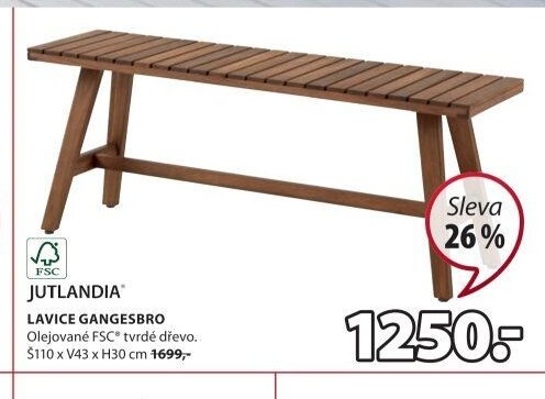 JUTLANDIA lavice GANGESBRO
