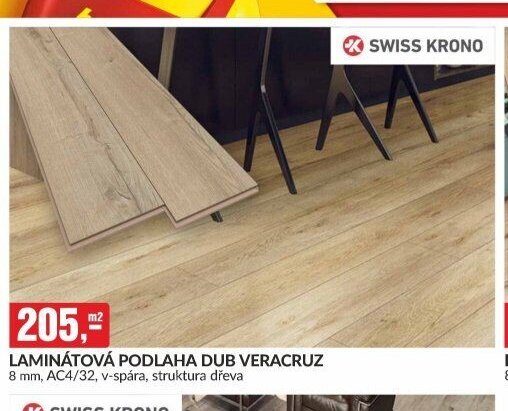 LAMINÁTOVÁ PODLAHA DUB VERACRUZ 8 mm, AC4/32, v-spára, struktura dřeva