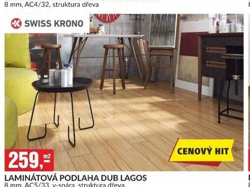 LAMINÁTOVÁ PODLAHA DUB LAGOS 8 mm, AC5/33, v-spára, struktura dřeva