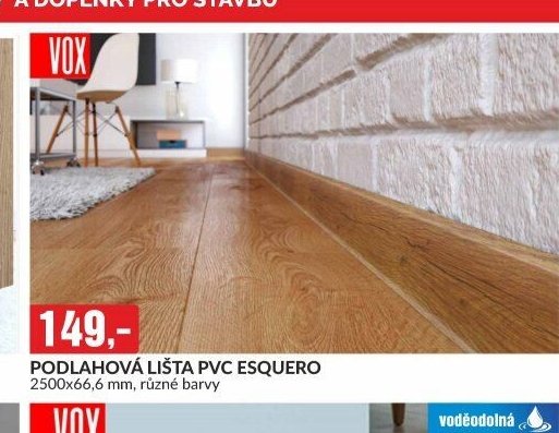 PODLAHOVÁ LIŠTA PVC ESQUERO