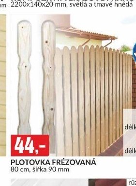 PLOTOVKA FRÉZOVANÁ 80 cm, šířka 90 mm