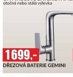 DŘEZOVÁ BATERIE GEMINI