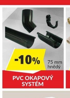 PVC OKAPOVÝ SYSTÉM 75 mm hnědý