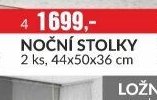 LOŽNICE NICEA, NOČNÍ STOLKY 2 ks, 44x50x36 cm
