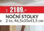 LOŽNICE WOOD, NOČNÍ STOLKY 2 ks, 46,5x35x41,5 cm