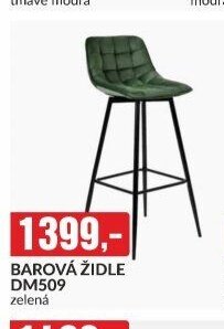 BAROVÁ ŽIDLE DM509 zelená