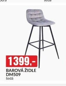 BAROVÁ ŽIDLE DM509 šedá