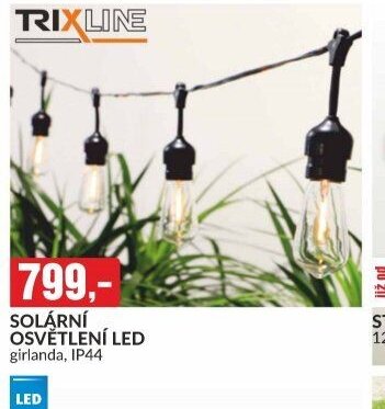 SOLÁRNÍ OSVĚTLENÍ LED girlanda, IP44