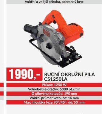 RUČNÍ OKRUŽNÍ PILA CS1250LA