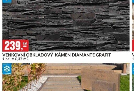 VENKOVNÍ OBKLADOVÝ KÁMEN DIAMANTE GRAFIT