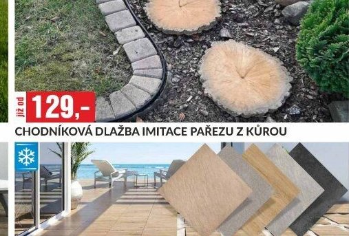 CHODNÍKOVÁ DLAŽBA IMITACE PAŘEZU Z KŮROU