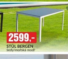 STŮL BERGEN šedý/mořská modř