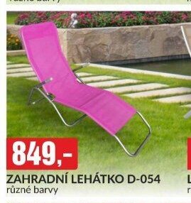 ZAHRADNÍ LEHÁTKO D-054 různé barvy