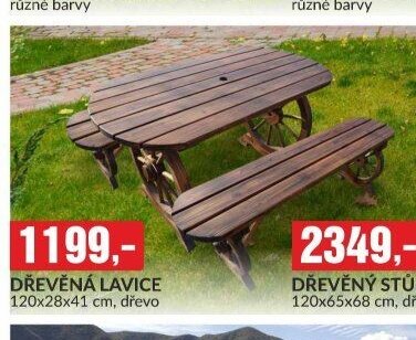 DŘEVĚNÁ LAVICE 120x28x41 cm, dřevo