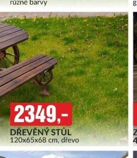 DŘEVĚNÝ STŮL 120x65x68 cm, dřevo