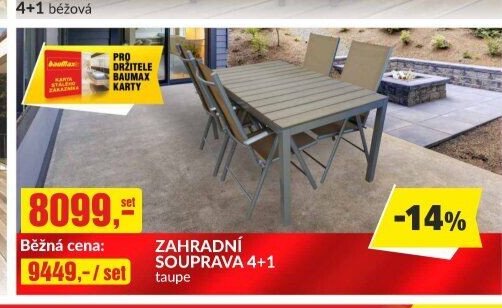 ZAHRADNÍ SOUPRAVA 4+1 taupe