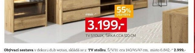 TV stolek, šířka cca 120 cm